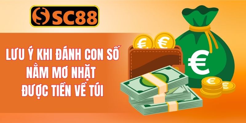 Lưu ý khi đánh con số nằm mơ nhặt được tiền về túi